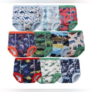 Pack of 10 underpants / training pants for boy, dinosaur and elephant print